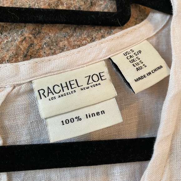 RACHEL ZOE Linen Short Sleeve Boho Top ✌🏻 - Picture 3 of 4